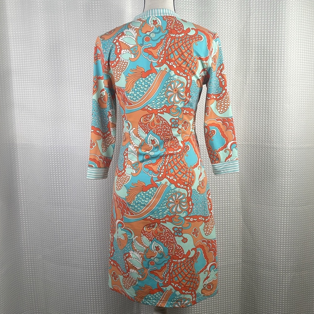 J McLaughlin Dress Catalina Cloth 3/4 Sleeve Resortwear Sz XS - Picture 7 of 11